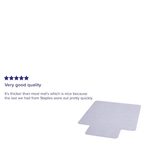 Flash Furniture Chair Mat w/Lip, 36"x48", Clear - MAT-CM11113FD-GG