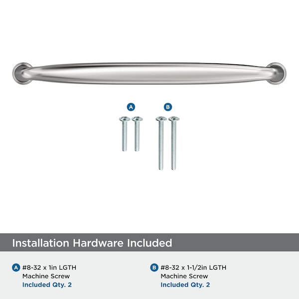 Amerock Kane 7-9/16 inch 192mm Center-to-Center Polished Chrome Cabinet Pull - BP5380826