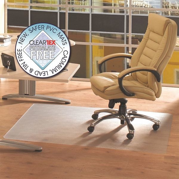 Floortex Advantagemat Phthalate Free Vinyl Rectangular Chair Mat for Hard Floor - 48" x 60" - FRPF1215225EV