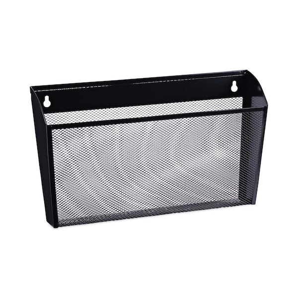 Universal Metal Mesh Wall FileSingle Pocket, 14 1/8 x 3 3/8 x 8 1/8, Letter, Blk - UNV20026