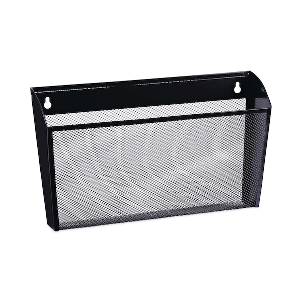 Universal Metal Mesh Wall FileSingle Pocket, 14 1/8 x 3 3/8 x 8 1/8, Letter, Blk - UNV20026