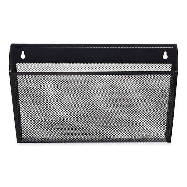 Universal Metal Mesh Wall FileSingle Pocket, 14 1/8 x 3 3/8 x 8 1/8, Letter, Blk - UNV20026