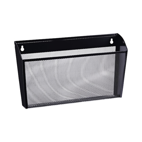 Universal Metal Mesh Wall FileSingle Pocket, 14 1/8 x 3 3/8 x 8 1/8, Letter, Blk - UNV20026