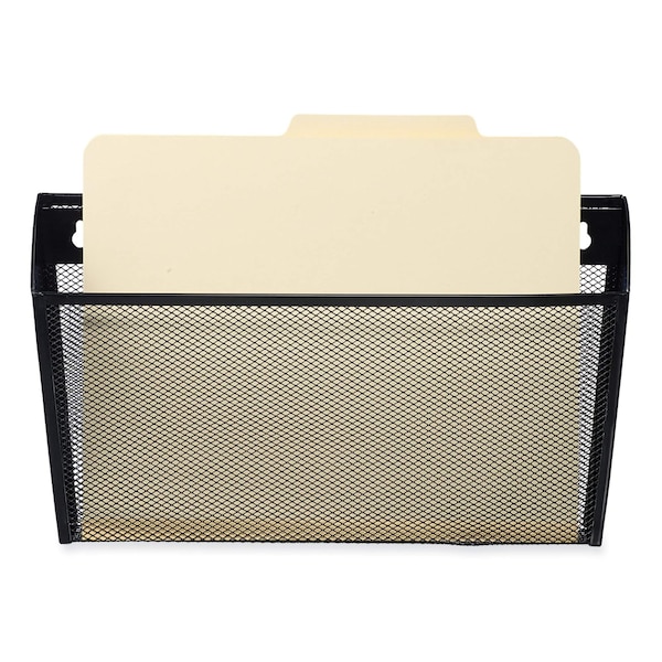 Universal Metal Mesh Wall FileSingle Pocket, 14 1/8 x 3 3/8 x 8 1/8, Letter, Blk - UNV20026