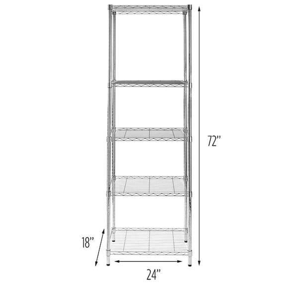 Honey-Can-Do Honey-Can-Do 72 in. H X 24 in. W X 18 in. D Steel Multi Rack Shelving Unit - SHF-01054