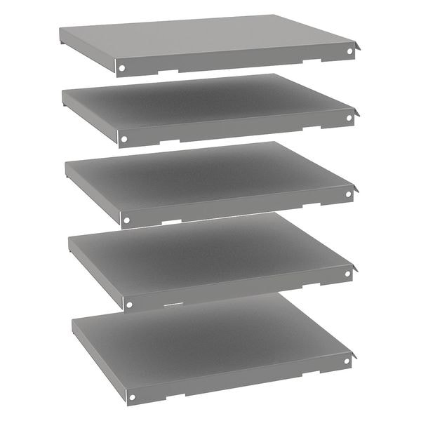 Tennsco Shelves, Letter Size, Gray, PK5 - 4005 MED GREY