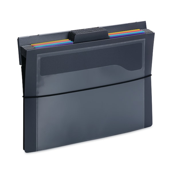 Smead Cascading Wall Organizer, 14 1/4 x 33, Letter, Gray w/6 Color Pockets - 92060