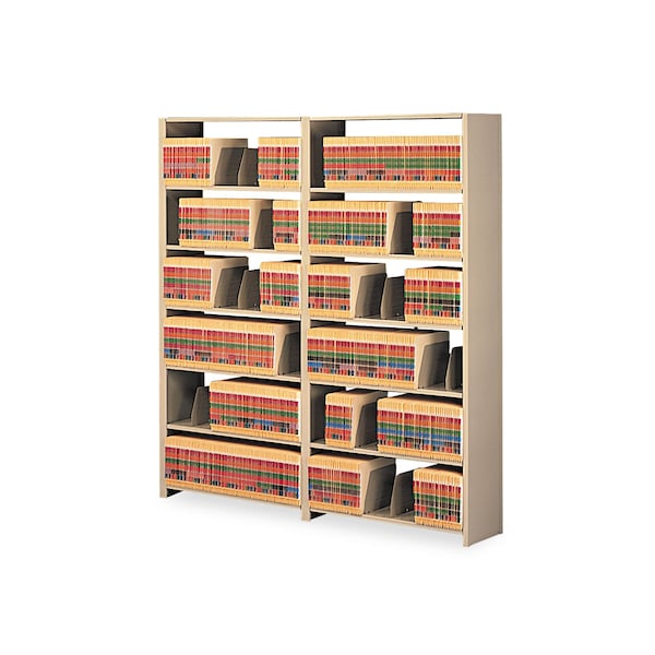 Tennsco Snap-Together Six-Shelf Closed Add-On, Steel, 36w x 12d x 76h, Sand - 1276ACSD