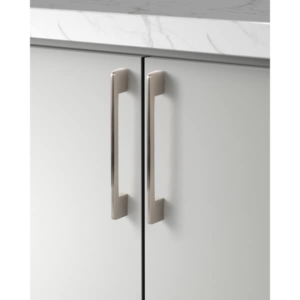 Sapphire Slim Series 6-1/4 in. (160 mm) Center-to-Center Modern Satin Nickel Cabinet Handle/Pull (5-Pack) - SP-2007-160-SN-5