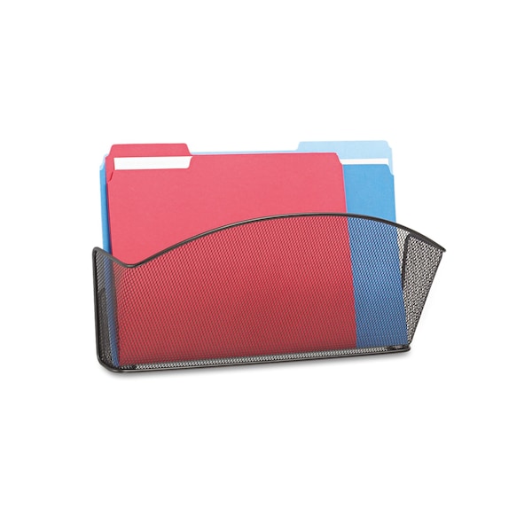 Safco Onyx Steel Wall Pocket, Legal, Black 15 x 3 x 9 - 5653BL