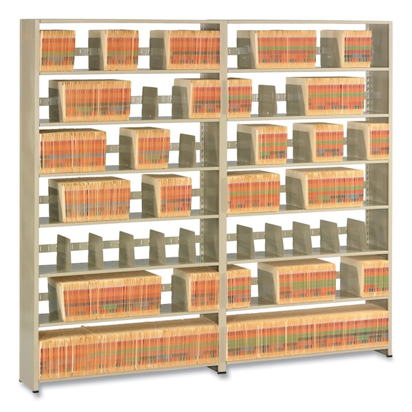 Tennsco Snap-Together 7-Shelf Closed Add-On Unit, Steel, 48w x 12d x 88h, Sand - 128848ACSD