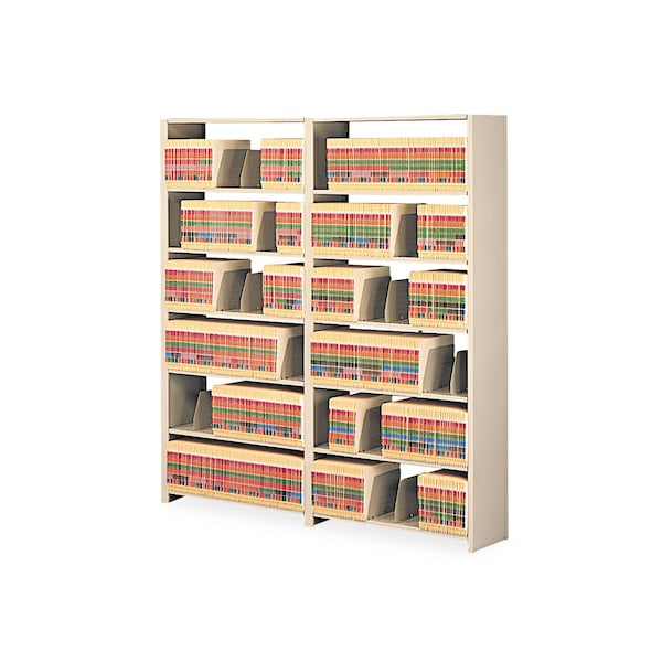 Tennsco Snap-Together 7-Shelf Closed Add-On Unit, Steel, 48w x 12d x 88h, Sand - 128848ACSD