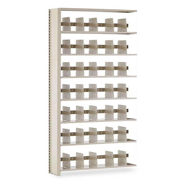 Tennsco Snap-Together 7-Shelf Closed Add-On Unit, Steel, 48w x 12d x 88h, Sand - 128848ACSD