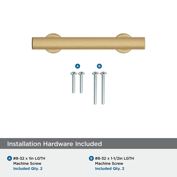 Amerock Everett 3 inch 76mm Center-to-Center Champagne Bronze Cabinet Pull - BP37103CZ
