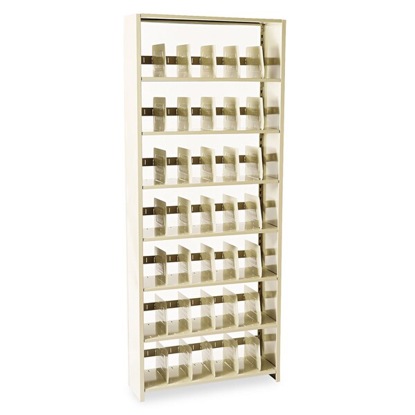 Tennsco Snap-Together Steel Seven-Shelf Closed Starter Set, 36w x 12d x 88h, Sand - 1288PCSD