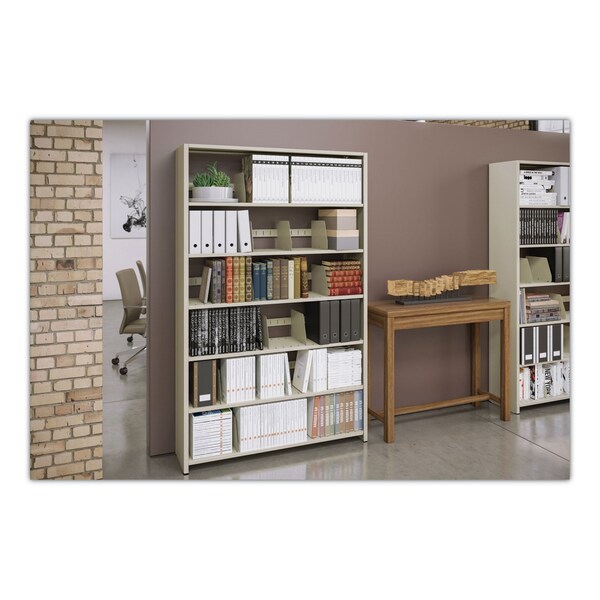 Tennsco Snap-Together Steel Seven-Shelf Closed Starter Set, 36w x 12d x 88h, Sand - 1288PCSD