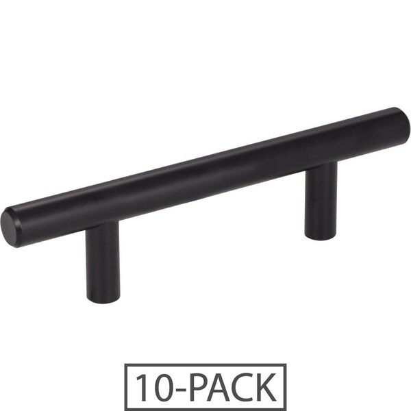 Elements By Hardware Resources 3" Center-to-Center Matte Black Naples Cabinet Bar Pull,  - 136MB-10
