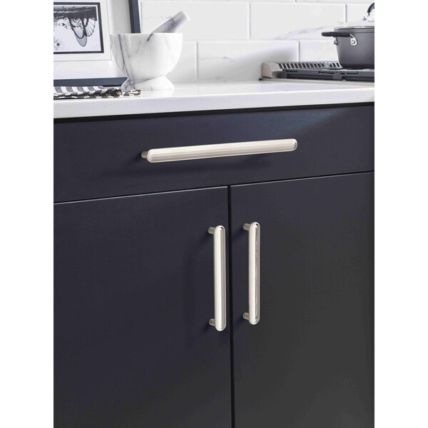 Amerock Concentric 5-1/16 in 128 mm Center-to-Center Polished Nickel Cabinet Pull - BP36831PN
