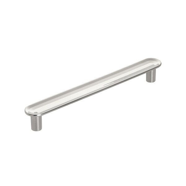 Amerock Concentric 5-1/16 in 128 mm Center-to-Center Polished Nickel Cabinet Pull - BP36831PN