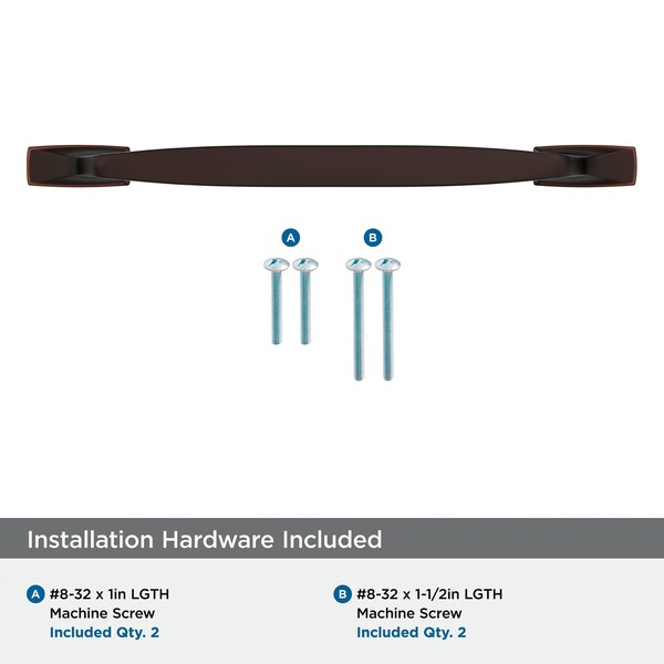 Amerock Highland Ridge 7-9/16 inch 192mm Center-to-Center Dark Oiled Bronze Cabinet Pull - BP55327DOB