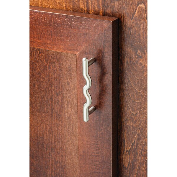 Elements By Hardware Resources 3" Center-to-Center Satin Nickel Wavy Verona Cabinet Pull - Z105SN