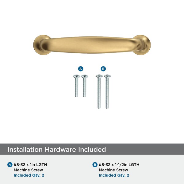 Amerock Renown 3 inch 76mm Center-to-Center Champagne Bronze Cabinet Pull - BP37395CZ