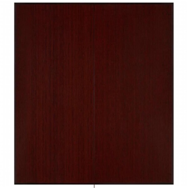 Work-Of-Art Bamboo Tri-Fold Plush Chairmat with No Lip, Dark Cherry - 42 x 48 in. - WO2197599
