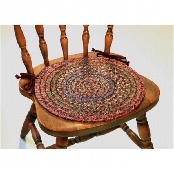 Rhody Rug Sophia Multi Braided Chair Pads- Burgundy Red, 4PK - SO45A015X015-4