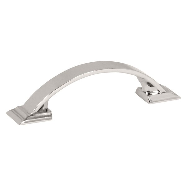 Amerock Candler 6-5/16 inch 160mm Center-to-Center Polished Nickel Cabinet Pull - 2000698