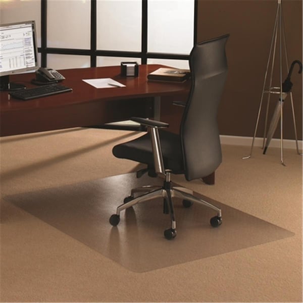 Wall-To-Wall Enhanced Polymer Rectangular Chair Mat For Standard Pile Carpets 0.38 In, Clear 48 X 60 In. - WA292206