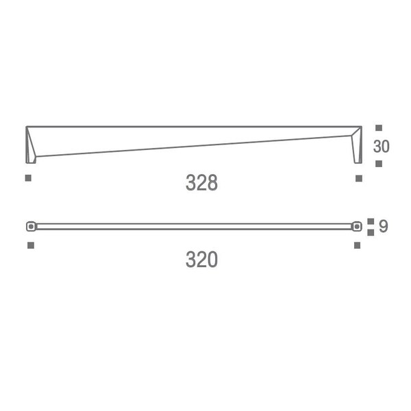 Richelieu 12 5/8 in (320 mm) Center-to-Center Brushed Industrial White Contemporary Cabinet Pull - 681132031