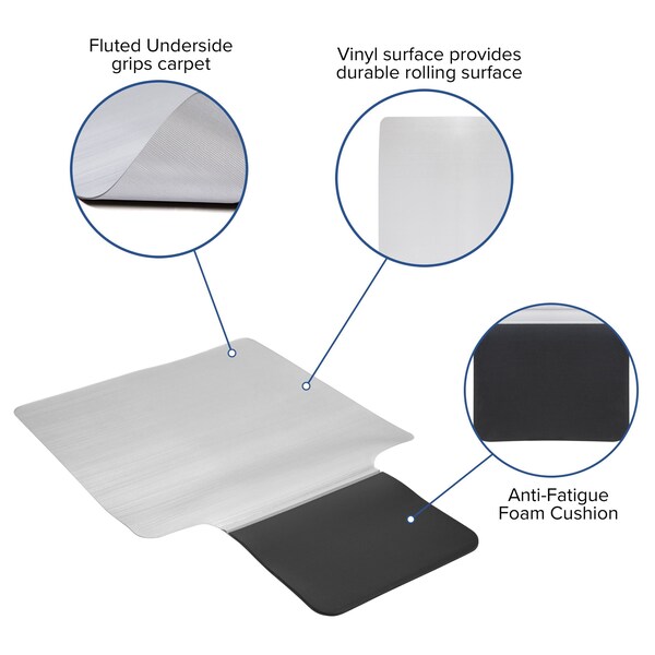 Flash Furniture 36"x53" Sit or Stand Anti-Fatigue Mat - MAT-184612-GG