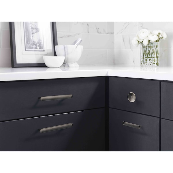 Amerock Concentric 3-3/4 in 96 mm Center-to-Center Gunmetal Cabinet Pull - BP36830GM
