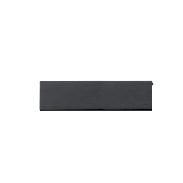 Richelieu 5 1/16 in (128 mm) Center-to-Center Brushed Black Contemporary Edge Cabinet Pull - BP9898128990