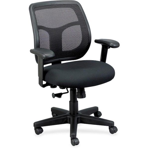 Rickis Rugs 26 x 2 x 36 in. Mesh Office Chair & Fabric Seat - Black - RI524702