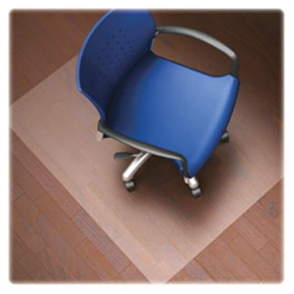 Rickis Rugs Hard Floor Chairmat, Wide 45 in. x 53 in., Lip 25 in. x 12 in., Clear - RI127756