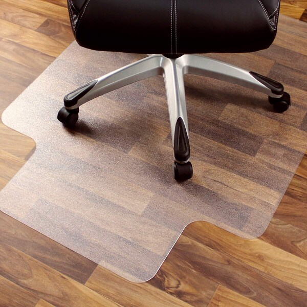 Floortex Cleartex Enhanced Polymer Lipped Chair Mat for Hard Floors, 48'' x 51'' - FRECO124851LP
