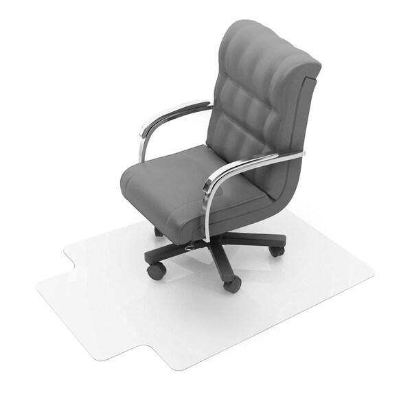 Floortex Cleartex Enhanced Polymer Lipped Chair Mat for Hard Floors, 48'' x 51'' - FRECO124851LP