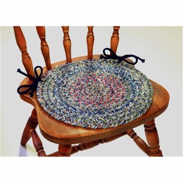 Rhody Rug Sophia Multi Braided Chair Pads- Denim Blue, 4PK - SO95A015X015-4