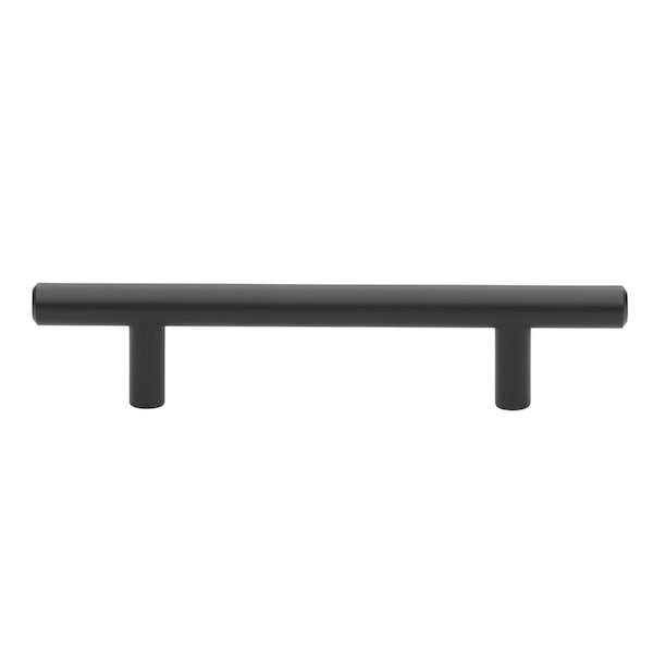 Gliderite Hardware 3-3/4 in. Center to Center Matte Black Solid Steel Bar Pull - 5001-96-MB - 5001-96-MB-1