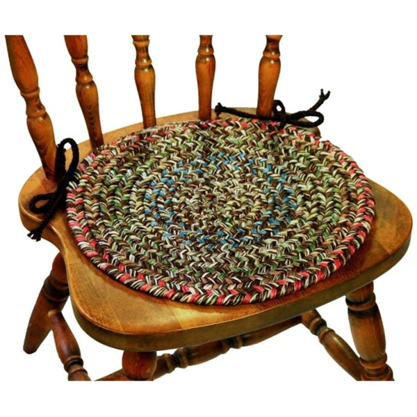 Rhody Rug Sophia Multi Braided Chair Pads- Brown, 4PK - SO35A015X015-4