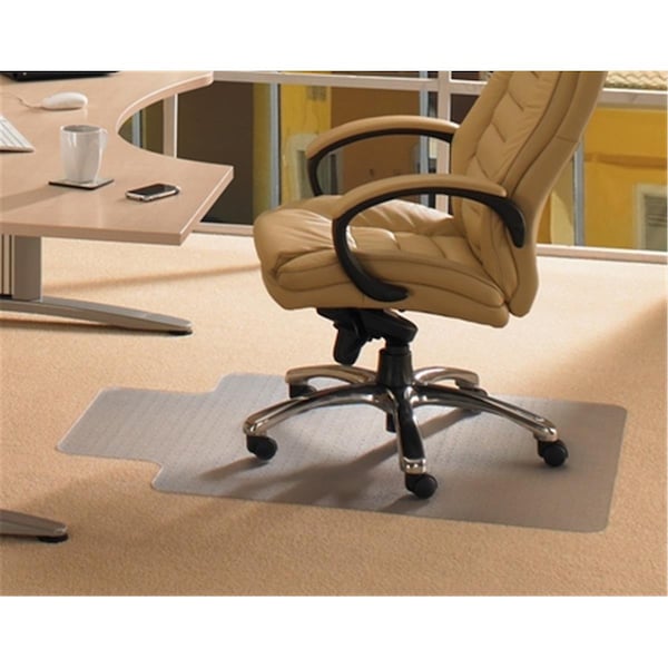 Back2Basics Cleartex  Advantagemat Pvc Rectangular Lipped Chair Mat For Low Pile Carpets 0.25 In.; Clear 36 X 48 In. - BA22967