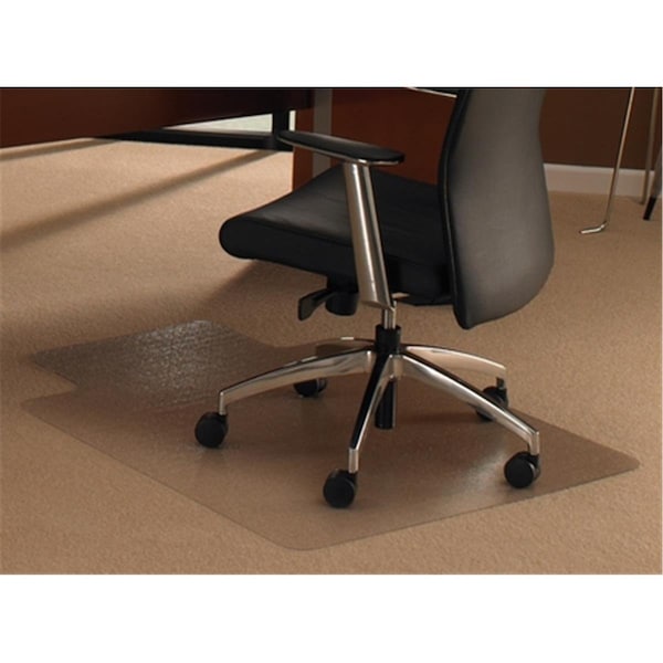 Floortex Floortex Cleartex 1115227LR Ultimat Polycarbonate Rectangular Lipped Chair Mat For Plush Pile Carpets Over 0.50 In. 48 X 60 In. - 1115227LR