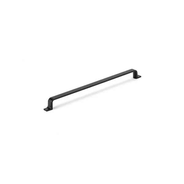 Richelieu 12 5/8 in (320 mm) Center-to-Center Matte Black Contemporary Cabinet Pull - BP52003320900