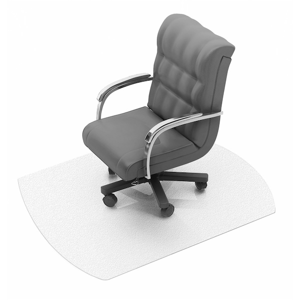 Floortex Chair Mat 39"x49", Contoured Shape, Clear, for Carpet - FR119923SR