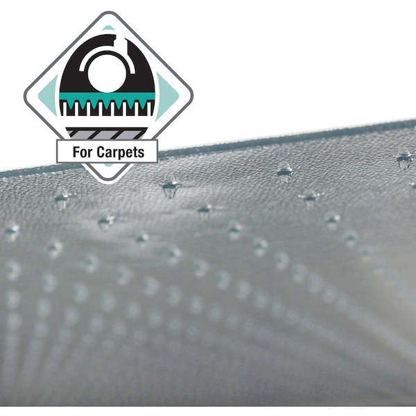 Floortex Chair Mat 39"x49", Contoured Shape, Clear, for Carpet - FR119923SR