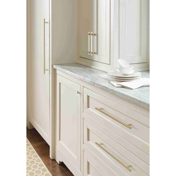 Amerock Glacio 6-5/16 in 160 mm Center-to-Center Clear/Champagne Bronze Cabinet Pull - BP36656CCZ