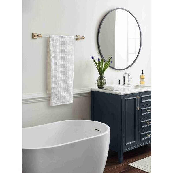 Amerock Glacio 6-5/16 in 160 mm Center-to-Center Clear/Champagne Bronze Cabinet Pull - BP36656CCZ