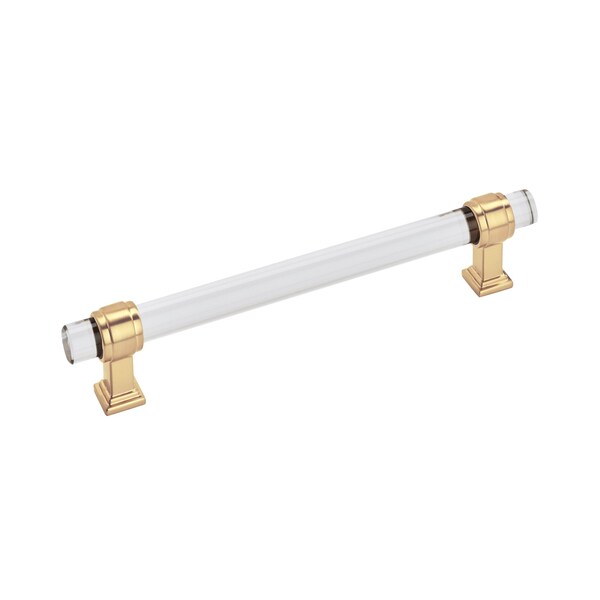 Amerock Glacio 6-5/16 in 160 mm Center-to-Center Clear/Champagne Bronze Cabinet Pull - BP36656CCZ