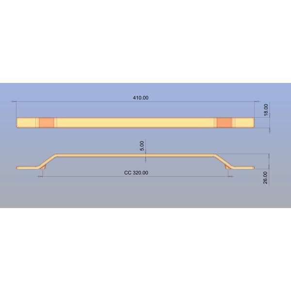 Richelieu 12 5/8 in (320 mm) Center-to-Center Brushed Nickel Contemporary Drawer Pull - BP7265320195